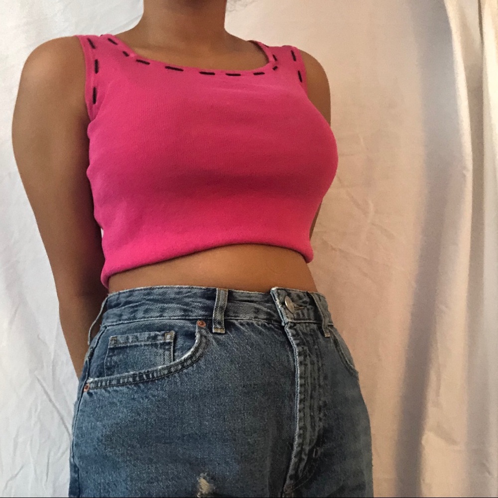 pink y2k vintage top!!